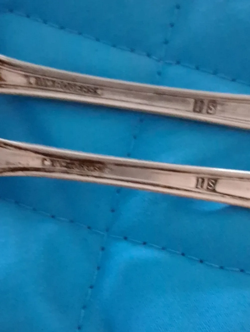 Antique Classic Silver-Plated Serving Spoon and Fork - Silver